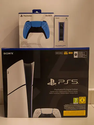 Ps5 Slim Digital with 2 controllers 2025 Latest Model Under Warranty