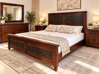Marina Home Solid Wood Bedroom Set
