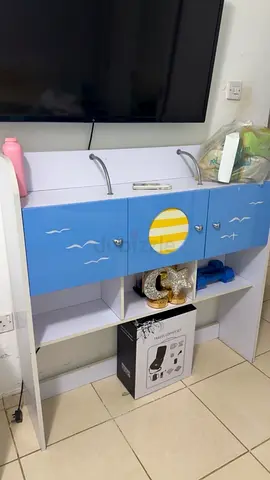 Kids Storage Cabinet and Desk - Excellent Condition