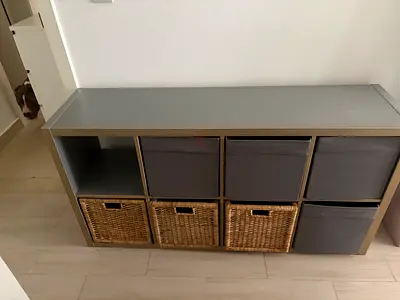 IKEA Kallax Light grey dresser / storage cabinet - good condition