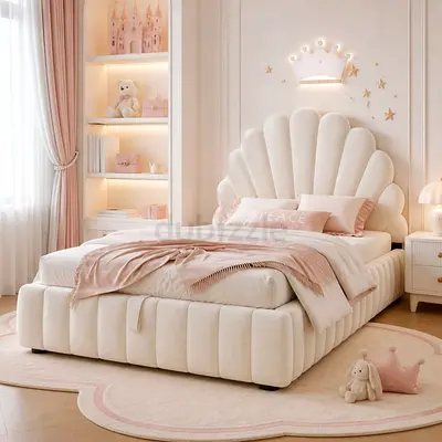 New luxury 160*200 princess  storge bed for girls