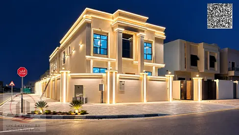 For sale a villa in Ajman Al Helio 5 master rooms a Majles room a hall maid room freehold for all nationalities Bank financing including registration