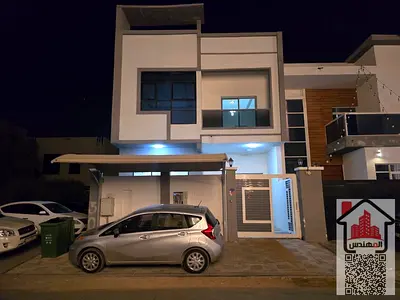 Villa for rent in Al-Yasmeen 5 master bedrooms, a majlis, a living area, and a kitchen 75,000, payable in 4 installments