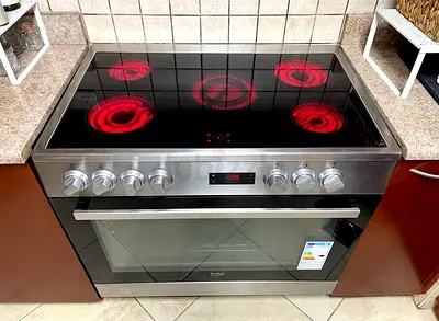 Beko new model 5 hobs Electric ceramic Cooking Range size 90cm