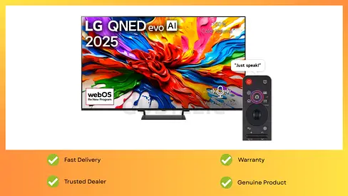 LG 65 inch QNED evo AI QNED93 4K 144Hz Smart TV AI Magic remote webOS25 2025