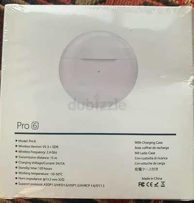 Pro 6 TWS (True Wireless Stereo) Wireless Earbuds