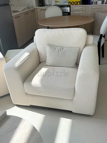 ivory Light beige modular sectional sofa chair clean modern design