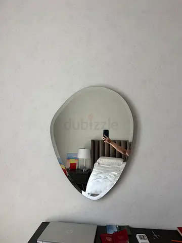 Premium Irregular Wall Mirror - White Frame