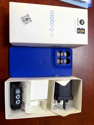 Brand New Motorola Moto G 37 (Blue) with box, charger and case,