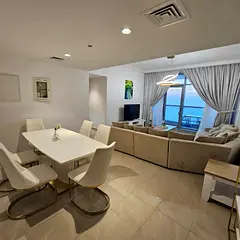 Furnished 2-bedroom + living room apartment with a sea view for monthly rent | Corniche Residence To