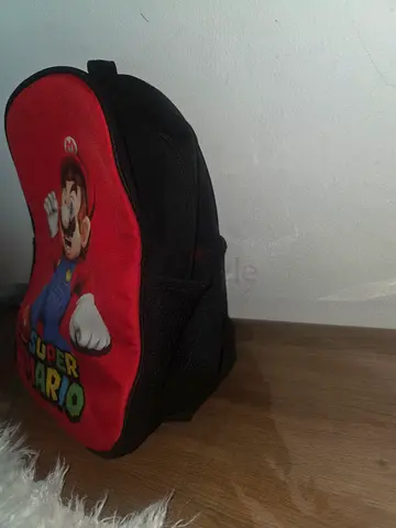 Kids Super Mario Red Backpack - Lightweight, Good Condition