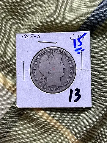 1905-S USA Barber Half Dollar – Vintage Collectible Coin