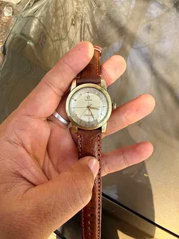 #for sell  vintage 1950s Omega Seamaster gold-capped case.