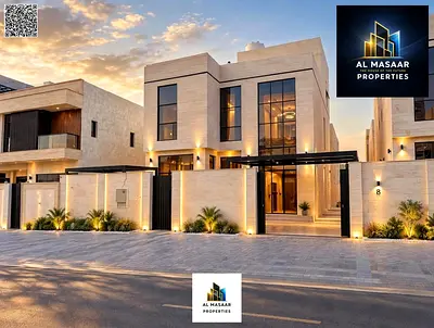 Luxury villa featuring Jordanian stone cladding and a rooftop terrace; registration and ownership fees included.