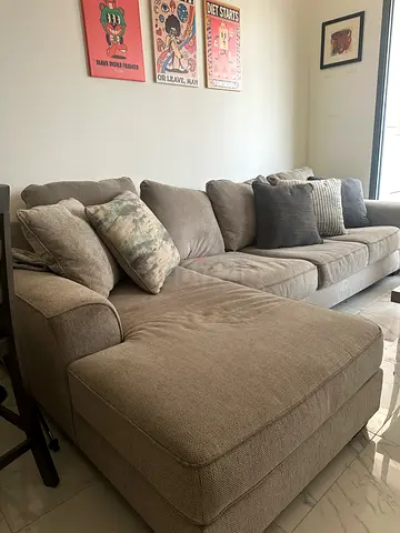 Ashley L-Shaped Sofa with Chaise - Excellent Condition
