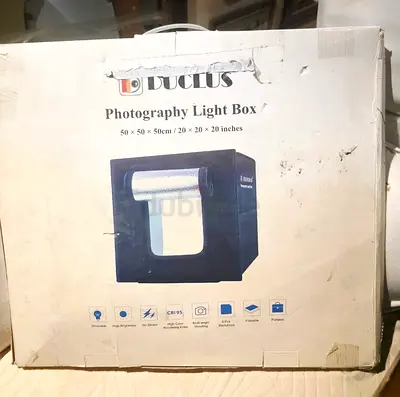 Portable Photography Light Box 50x50x50cm - Foldable Studio Tent. New. Unused. AED 160 Only!
