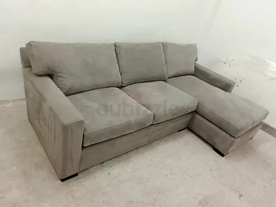 Top quality crate and barrel axis gray lshape sofa