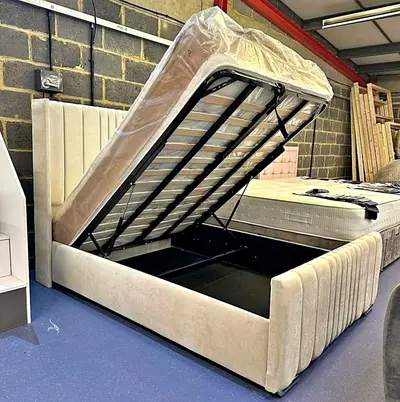 New beige colour 180*200 king size hydraulic Bed
