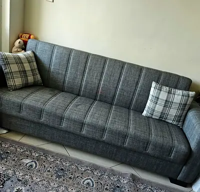 Pan Emirates Sofa Cum Bed 3 seater w/2 cuhsions