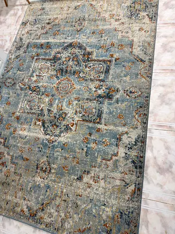 Ikea Blue vintage-style area rug — good condition, 160x230 cm (approx.)
