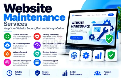 Website Maintenance & Support | Website Updates, Security, Backup & Error Fixing
