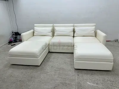 IKEA leather modular sofa with storage