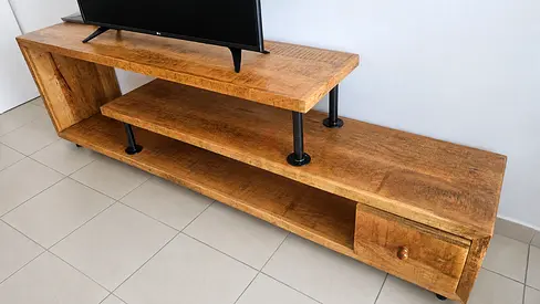 Mango Wood Custom TV Console