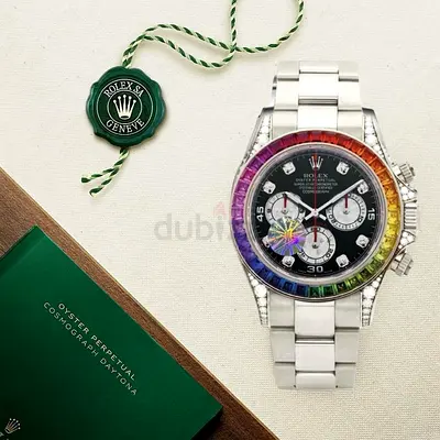 Rolex Cosmograph Daytona Rainbow bezel with diamond markers (men's watch)