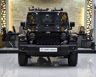 ORIGINAL PAINT ( صبغ وكاله ) Jeep Wrangler Sahara ( 2015 Model ) in Black Color GCC Specs