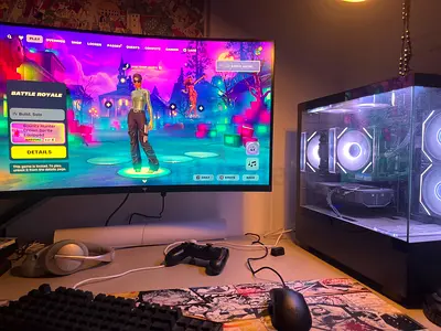 Full dual monitor Gaming Setup - RTX 5050 / Ryzen 5 9600X / Dual monitor 240 Hz curved and 165 Hz