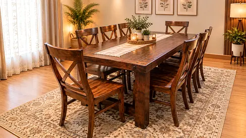 POTERRY BARN Benchwright Solid Wood Dining Set