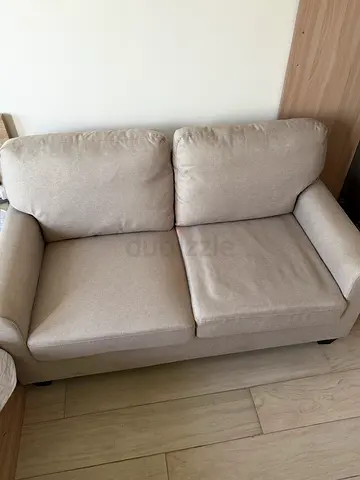 Comfortable Modern 2-Seater Fabric Sofa in Beige from ( Home Box )