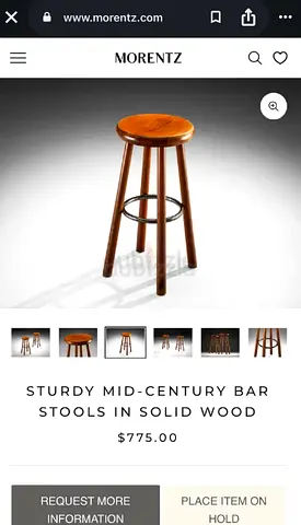 SOLID WOOD BAR STOOL(35x73cm) For All