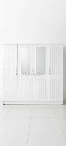 White 4-Door Wardrobe Cupboard - brand new