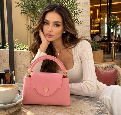 Rose Top Handle Handbag | Small Structured Bag | Women’s Purse