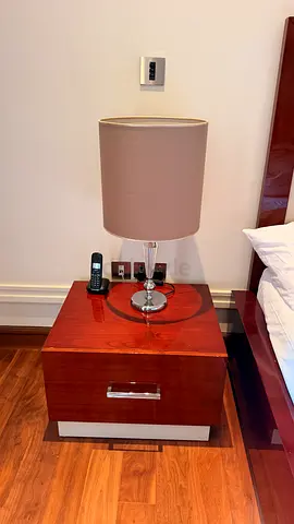 Wooden Bedside Nightstand with Drawer - Good Condition