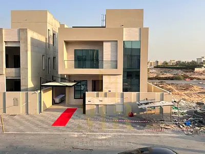 فيلا فاخرة للبيع في الحليو – عجمان | 5 غرف ماستر + مجلس + صالتين + روف شامل رسوم التسجيل