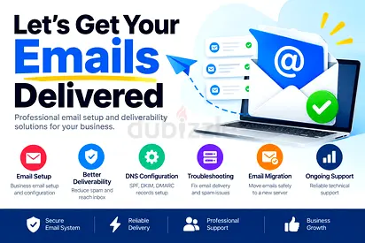 Email Deliverability Expert | SPF, DKIM, DMARC, SMTP & Business Email Setup