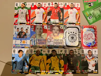 Panini World Cup collectible player cards - mixed lot - rare cards