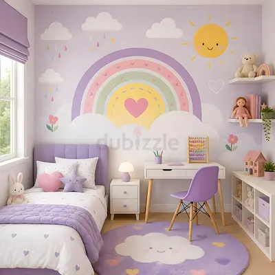 New Elegant style light purple color 90*500 single size bed.