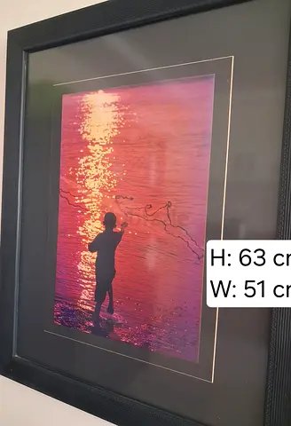 Framed Sunset Silhouette Photographic Print (63 x 51 cm)