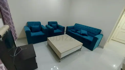Teal 3-piece Sofa Set with Center Coffee Table - Good Condition