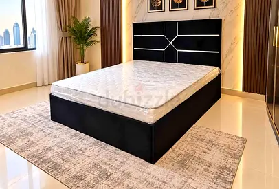Black Color new Queen size bed with mattress available Good Quality Storage bed