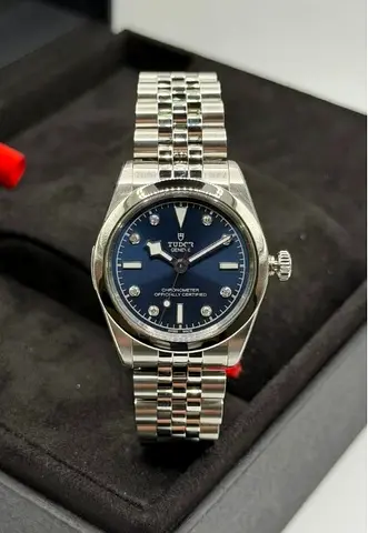 Tudor Black Bay 31mm Watch with Blue Diamond Dial - Complete Set with Warranty