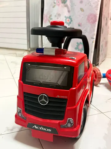 Red Mercedes Actros Push Ride-On Truck for Toddlers
