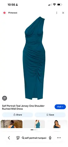 Self portrait gorgeous One-Shoulder Ruched Midi Dress (Self-Portrait style) - Size Noted