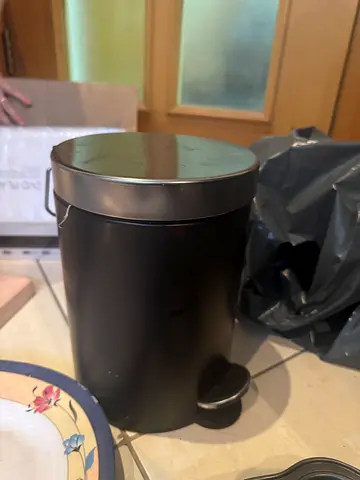 Small black kitchen pedal bin - gently used