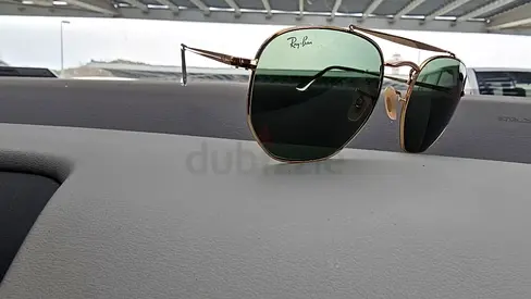 Ray-Ban Aviator Sunglasses - Green Lenses, Gold Frame