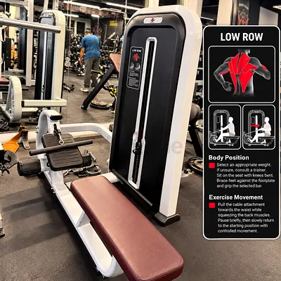 Commercial Low Row Seated Cable Machine — Gym Equipment