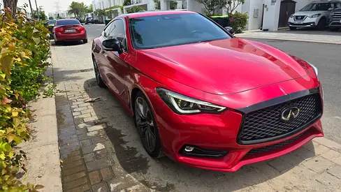 Infiniti Q60 Red Sport 400 2021 | GCC Specs | Excellent Condition